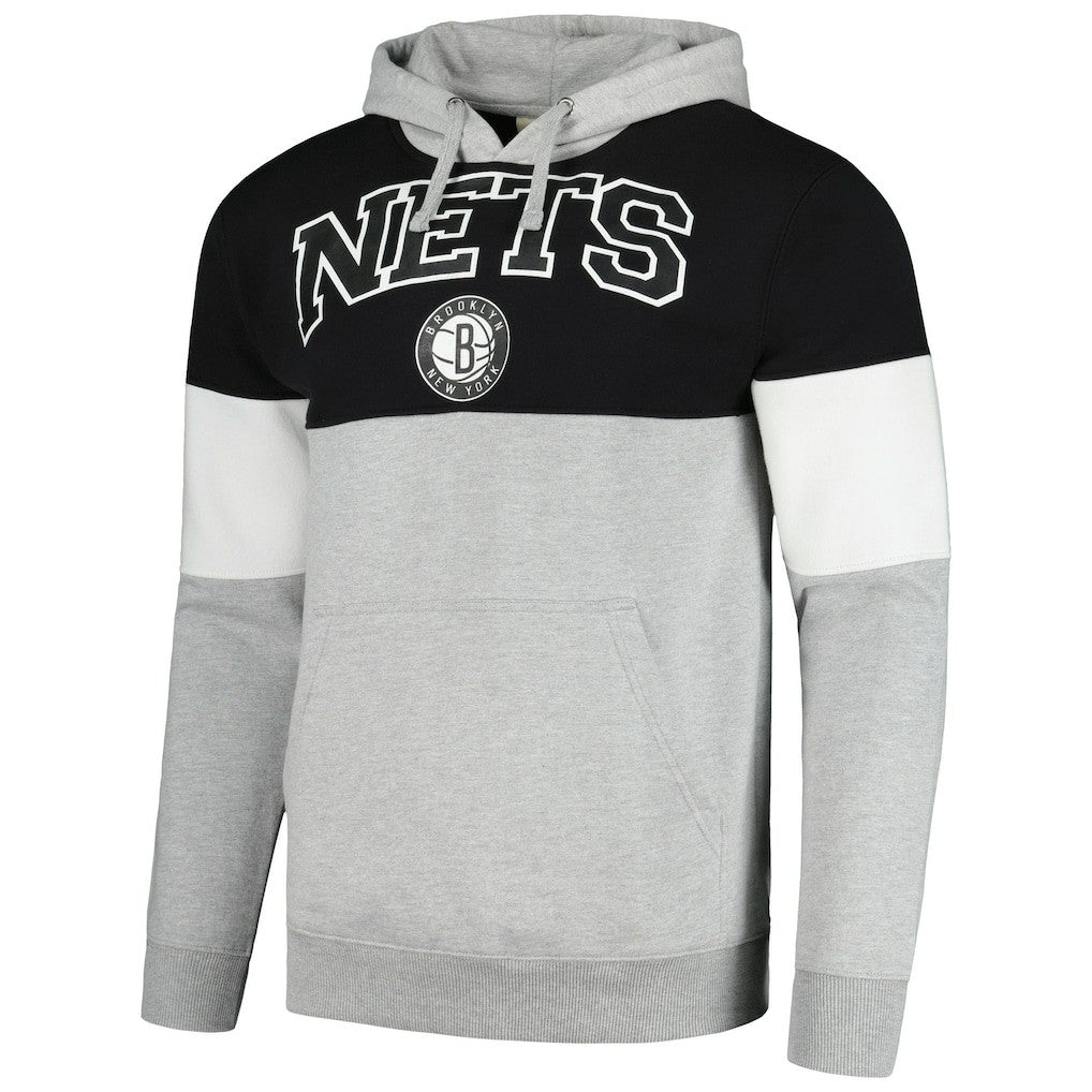 Fanatics Brooklyn Nets Contrast Pieced Pullover Hoodie Black