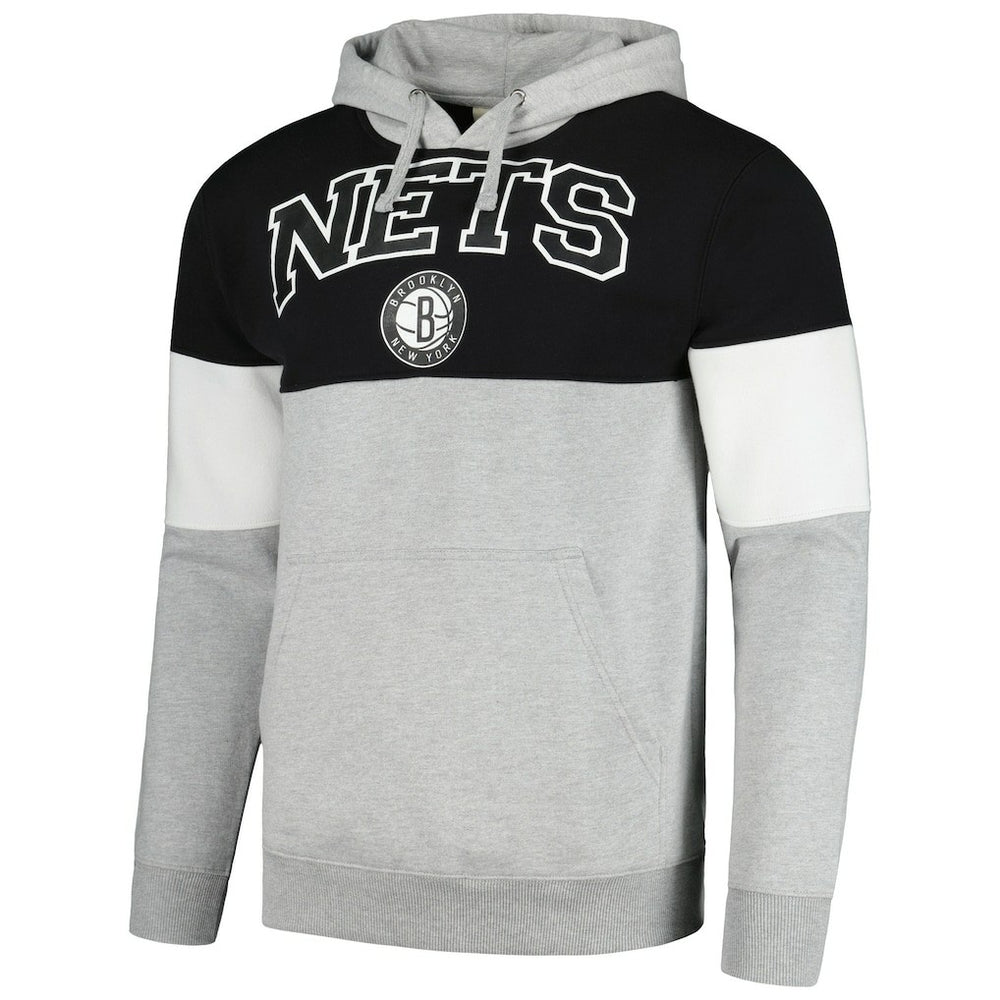 Fanatics Brooklyn Nets Contrast Pieced Pullover Hoodie Black