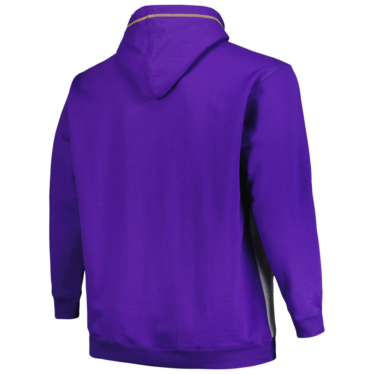 Fanatics Los Angeles Lakers Big & Tall Contrast Pieced Stitched Full-Zip Hoodie Purple/Heather Gray