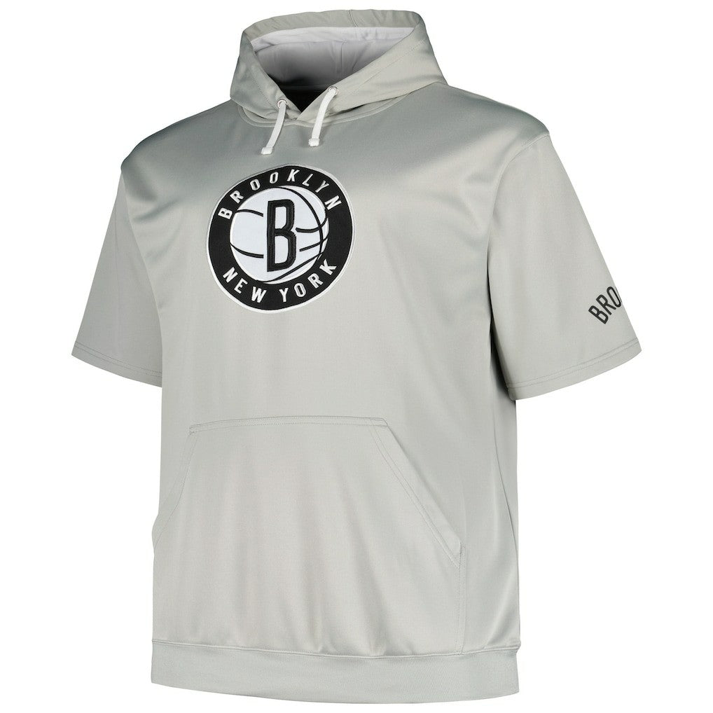 Fanatics Brooklyn Nets Big & Tall Logo Pullover Hoodie Silver