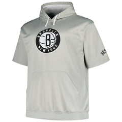 Fanatics Brooklyn Nets Big & Tall Logo Pullover Hoodie Silver