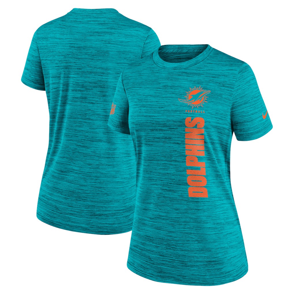 Miami Dolphins Women's Sideline Velocity Dri-FIT T-Shirt - Aqua - Nike