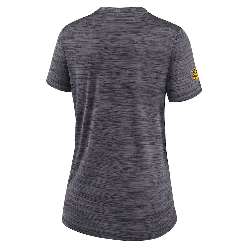 Pittsburgh Steelers Women's Sideline Velocity Dri-FIT T-Shirt - Charcoal - Nike