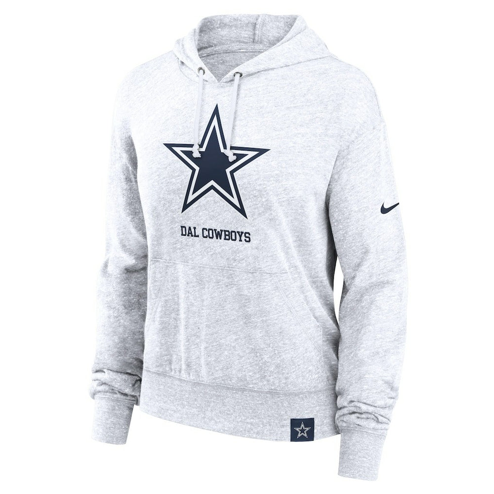 Dallas Cowboys Women's Gym Vintage Logo Pullover Hoodie - White - Nike