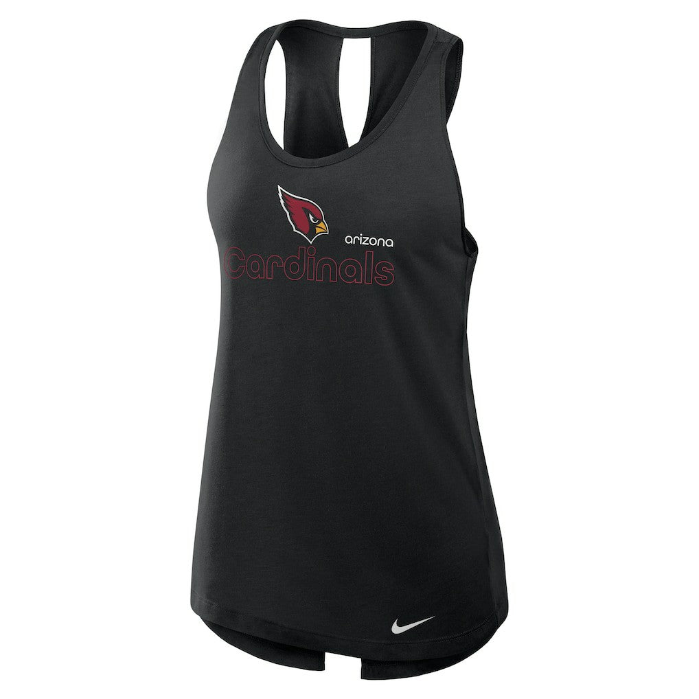 Arizona Cardinals Women's Open-Back Crisscross Dri-FIT Tank Top - Black - Nike