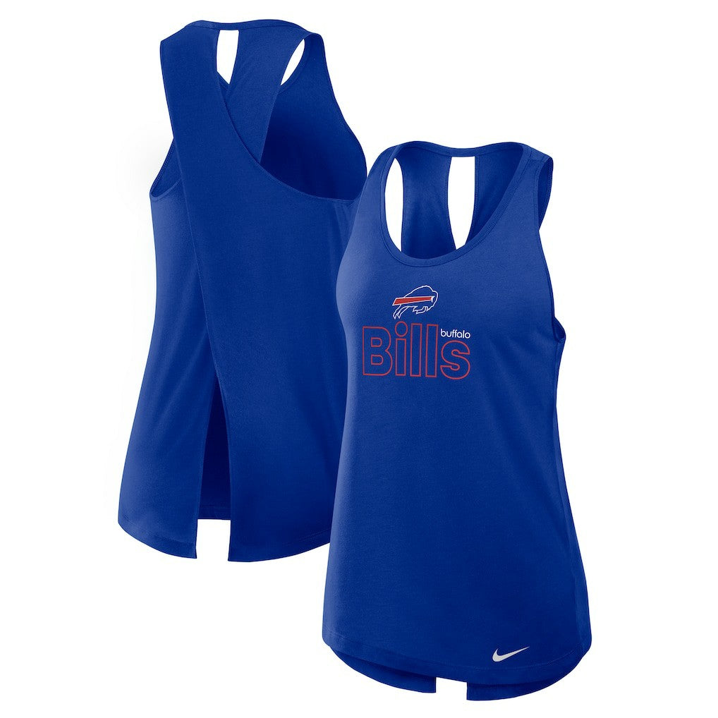 Buffalo Bills Women's Open-Back Crisscross Dri-FIT Tank Top - Royal - Nike