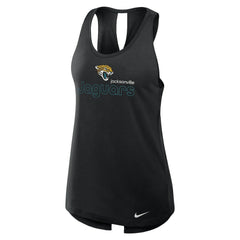 Jacksonville Jaguars Women's Open-Back Crisscross Dri-FIT Tank Top - Black - Nike