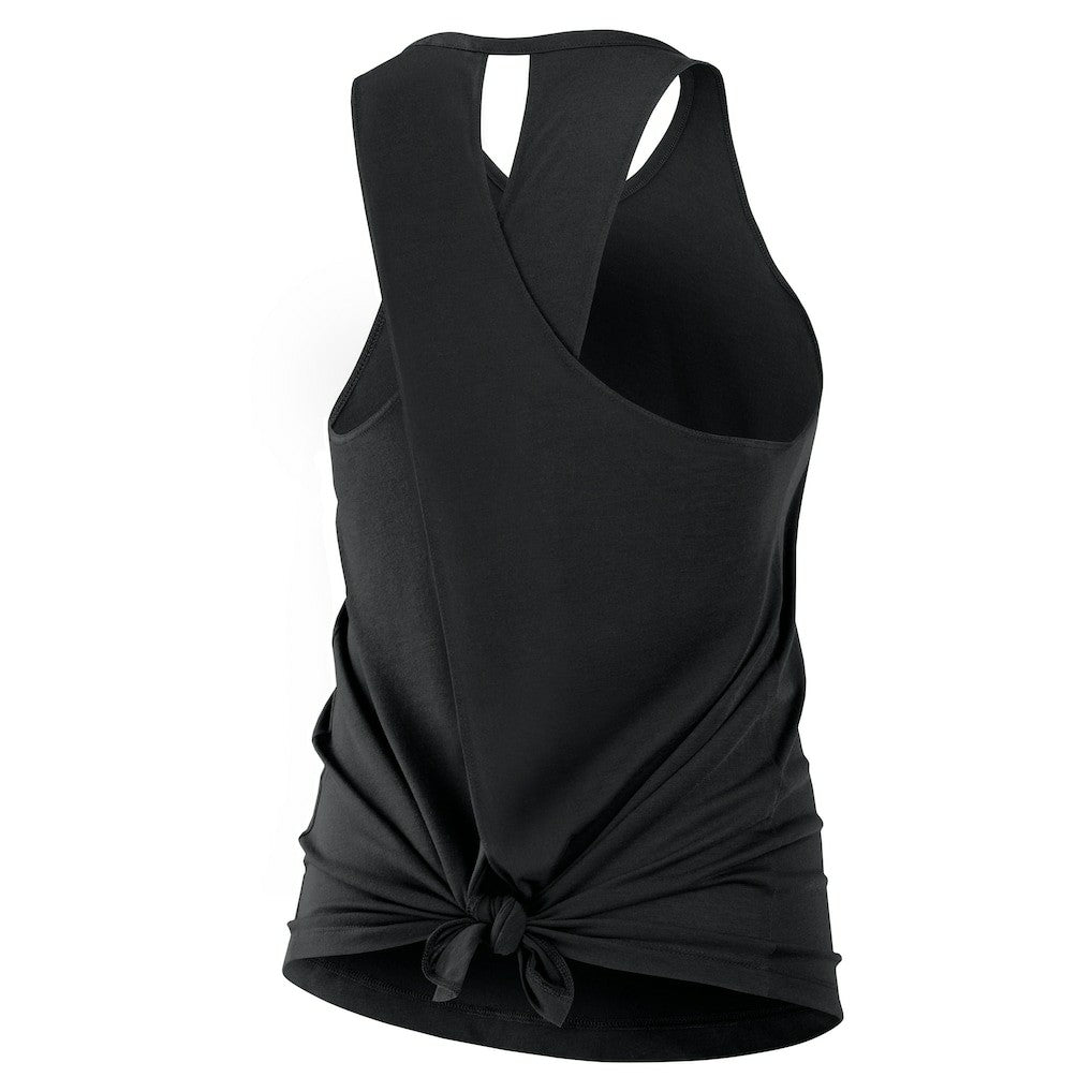 Las Vegas Raiders Women's Open-Back Crisscross Dri-FIT Tank Top - Black - Nike