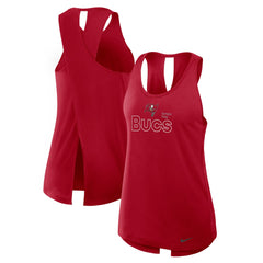Tampa Bay Buccaneers Women's Open-Back Crisscross Dri-FIT Tank Top - Red - Nike