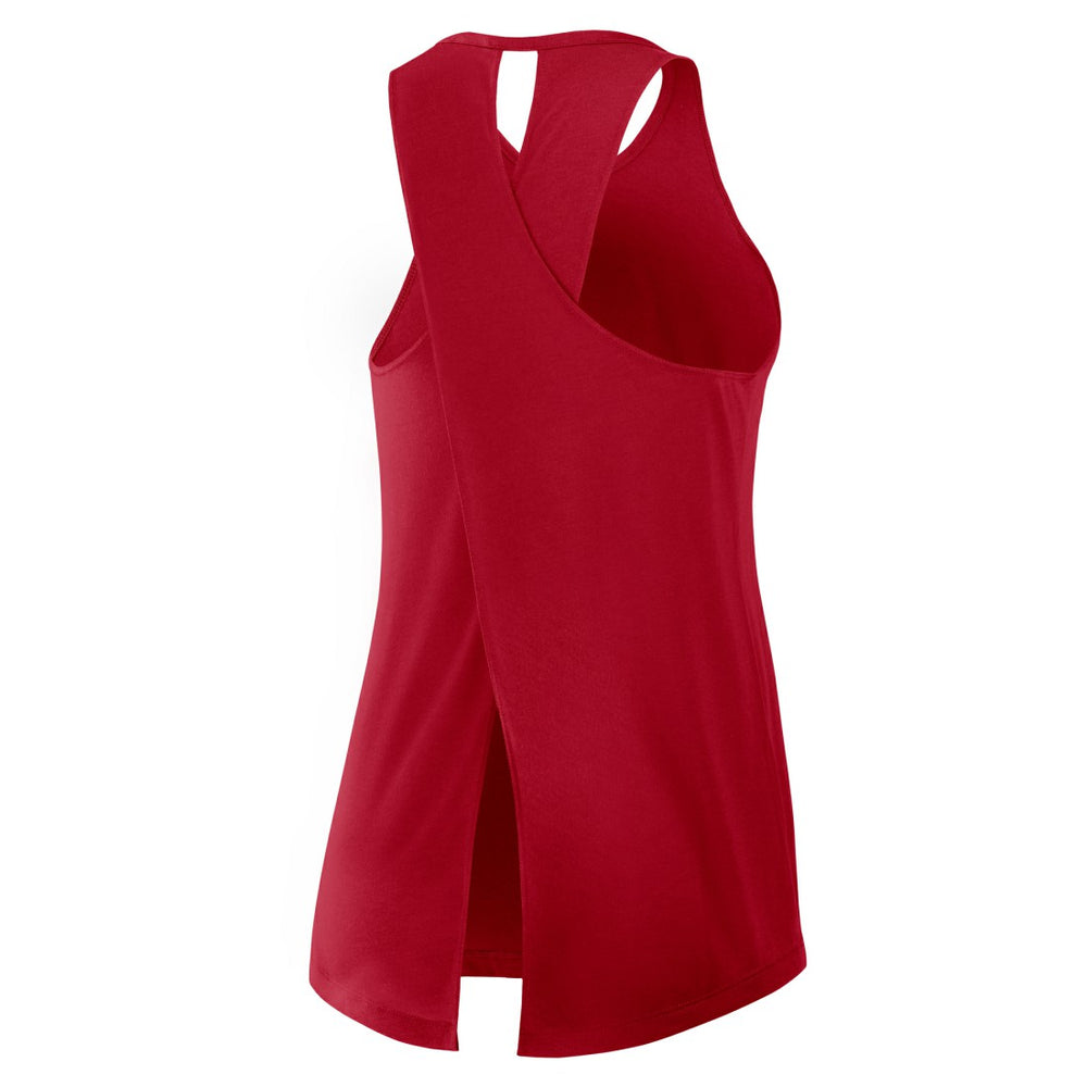 Tampa Bay Buccaneers Women's Open-Back Crisscross Dri-FIT Tank Top - Red - Nike