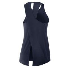 Tennessee Titans Women's Open-Back Crisscross Dri-FIT Tank Top - Navy - Nike