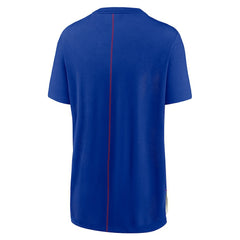 Buffalo Bills Women's Wordmark Tri-Blend T-Shirt - Cream/Royal - Nike