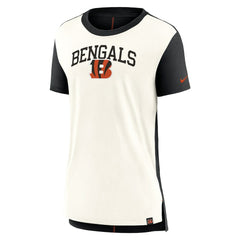Cincinnati Bengals Women's Wordmark Tri-Blend T-Shirt - Cream/Black - Nike