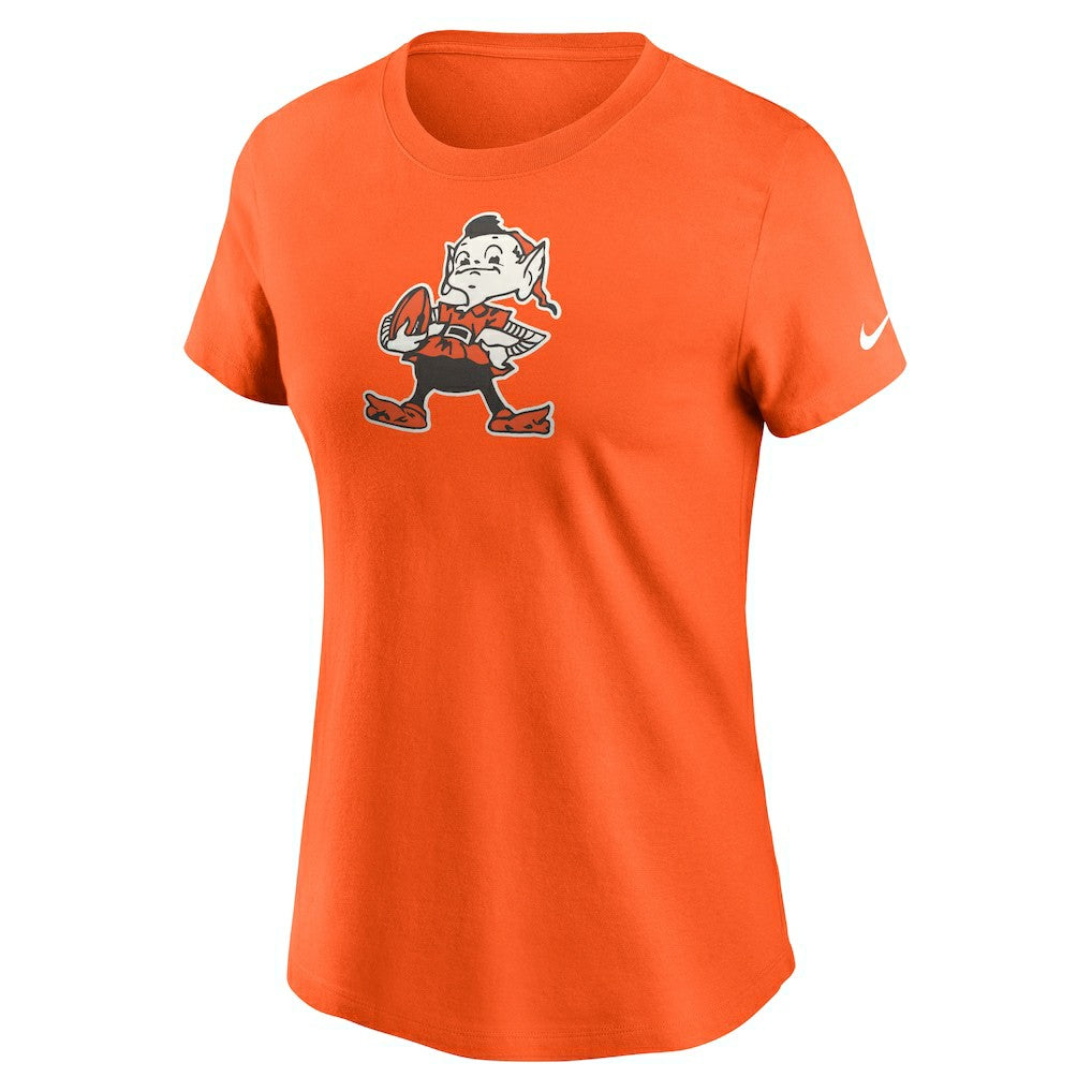 Cleveland Browns Women's Throwback Primary Logo T-Shirt - Orange - Nike