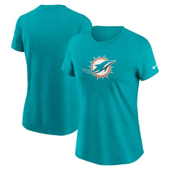 Miami Dolphins Women's Primary Logo T-Shirt - Aqua - Nike
