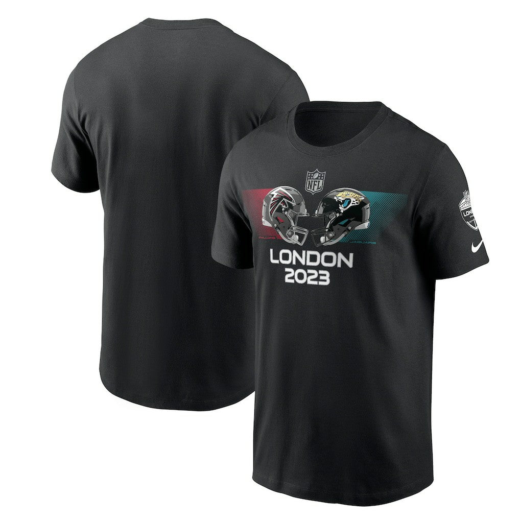 Atlanta Falcons vs. Jacksonville Jaguars 2023 London Game Essential T-Shirt - Black - Nike