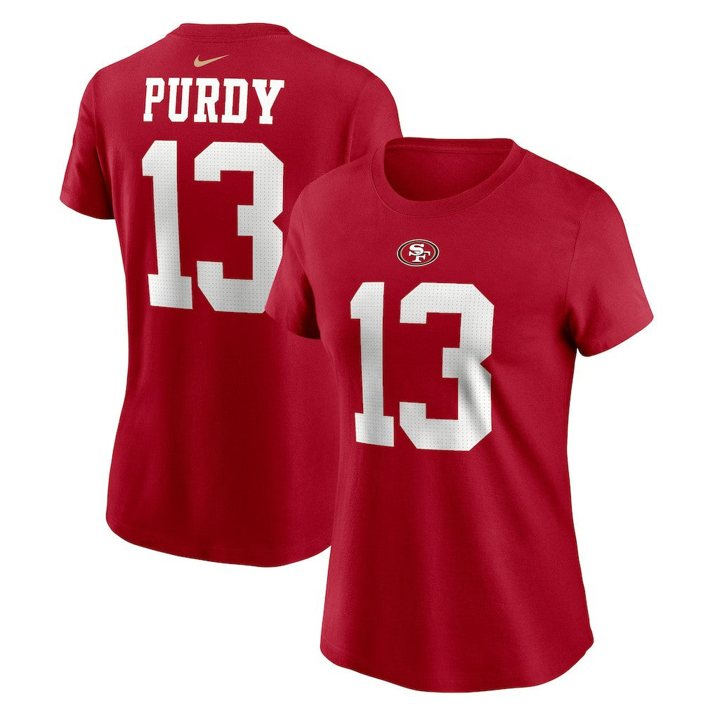 Brock Purdy San Francisco 49ers Women's Player Name & Number T-Shirt - Scarlet - Nike