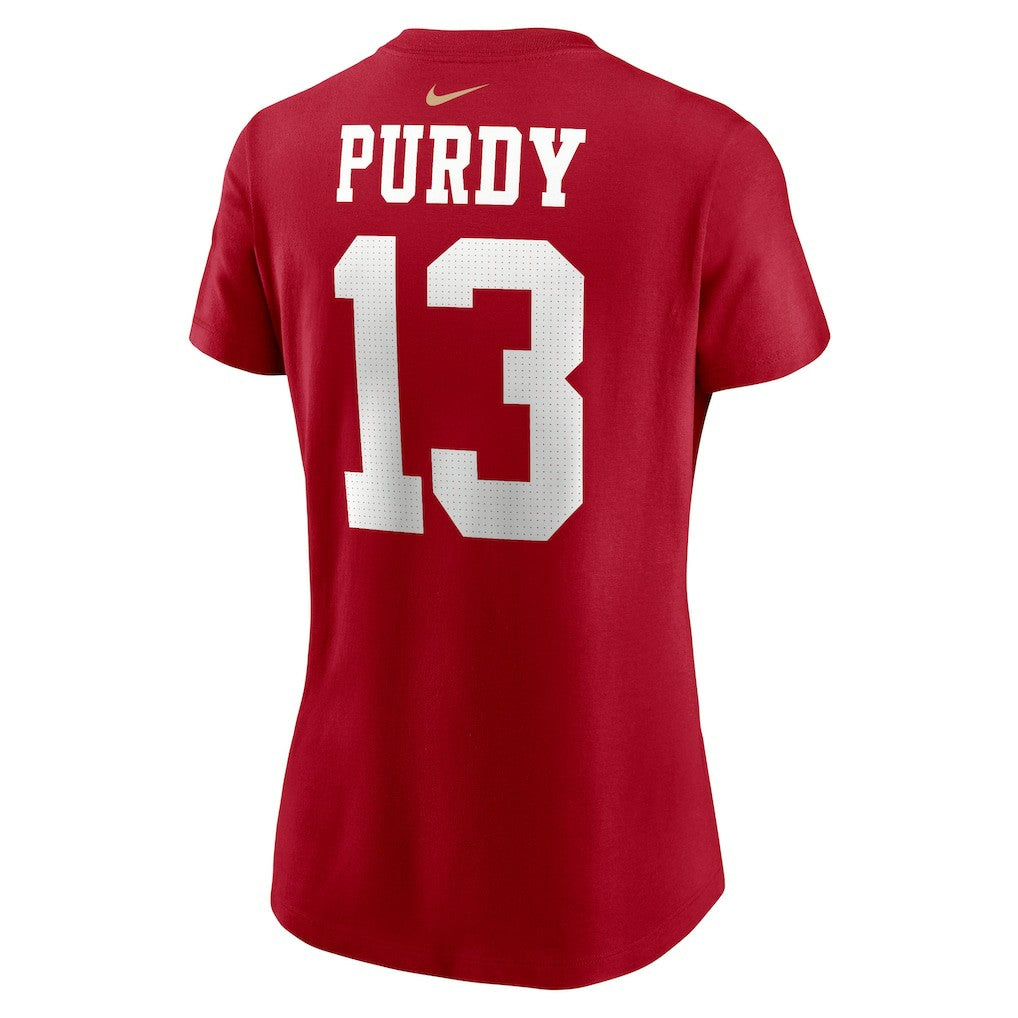 Brock Purdy San Francisco 49ers Women's Player Name & Number T-Shirt - Scarlet - Nike