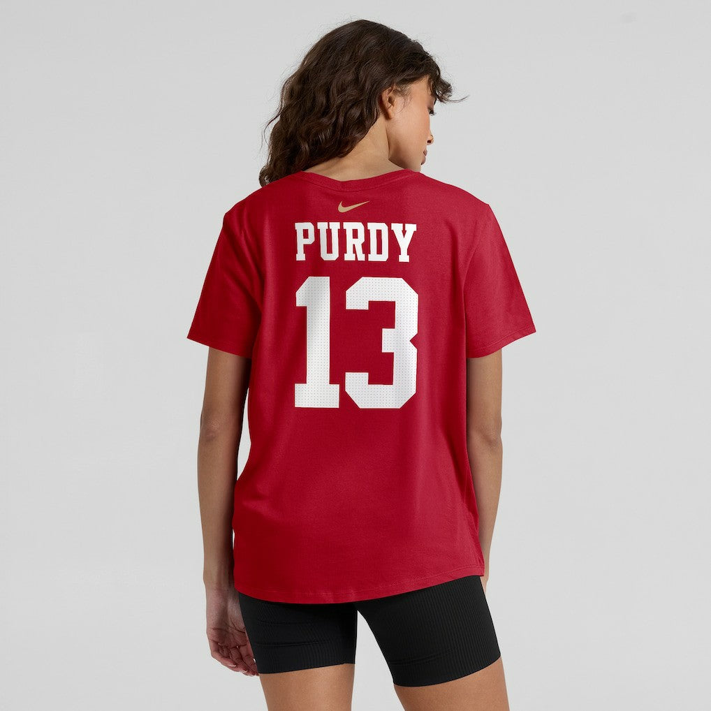 Brock Purdy San Francisco 49ers Women's Player Name & Number T-Shirt - Scarlet - Nike