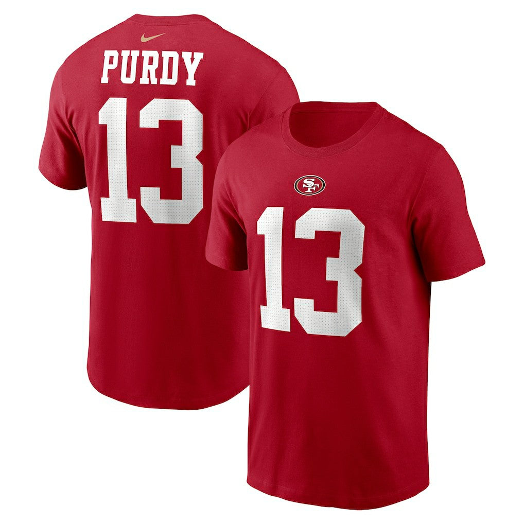 Brock Purdy San Francisco 49ers Player Name & Number T-Shirt - Scarlet - Nike