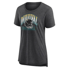 Jacksonville Jaguars Women's Our Pastime Tri-Blend T-Shirt - Heather Charcoal - Fanatics