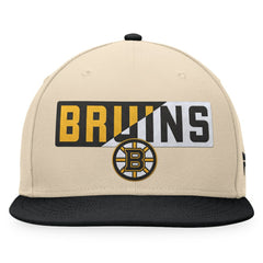 Boston Bruins Fanatics Goalaso Snapback Hat - Cream/Black | Fanatics discount