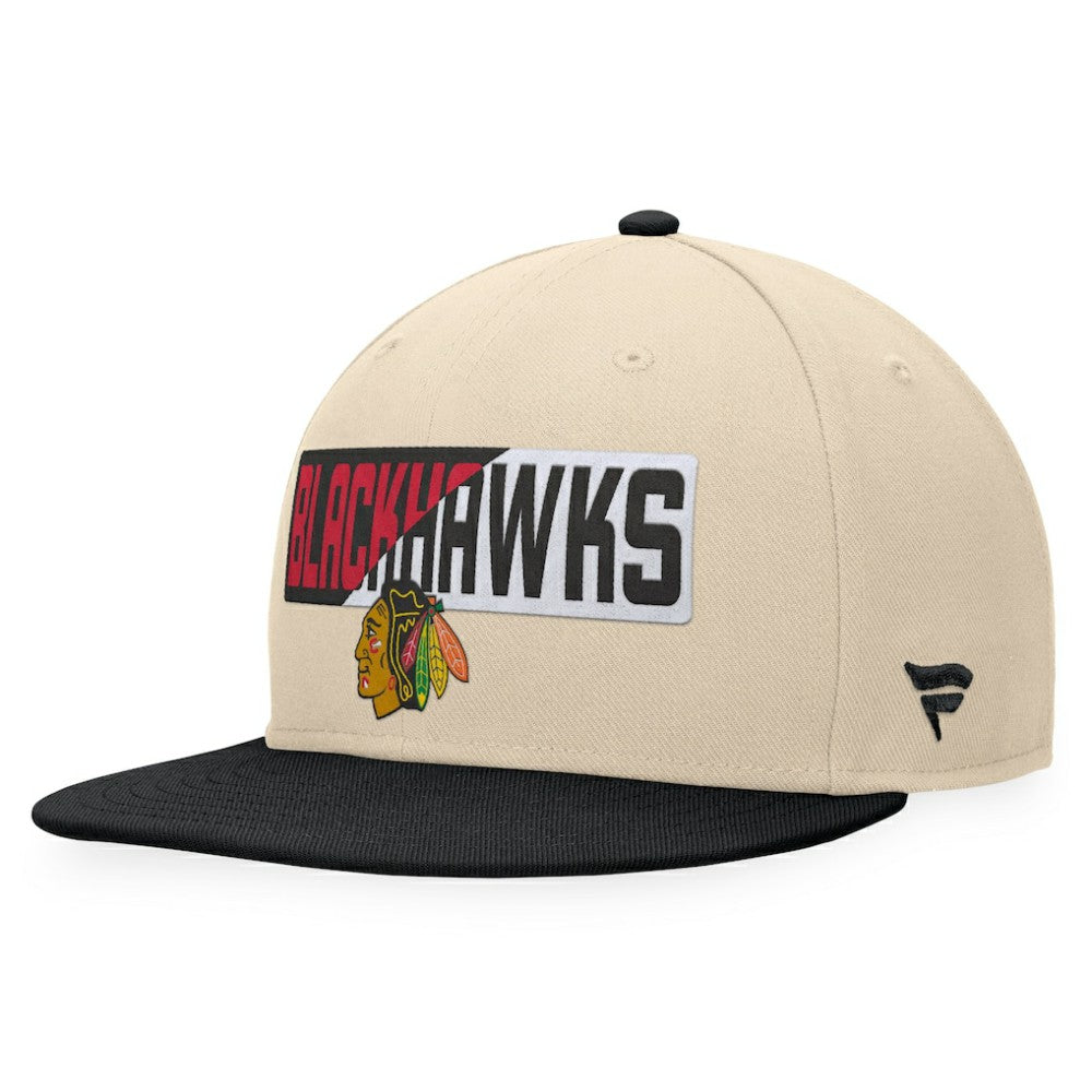 Chicago Blackhawks Fanatics Goalaso Snapback Hat - Cream/Black | Fanatics sale