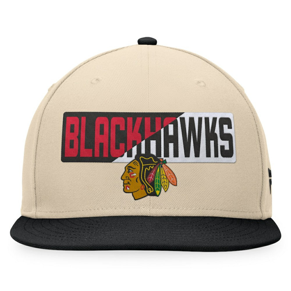 Chicago Blackhawks Fanatics Goalaso Snapback Hat - Cream/Black | Fanatics sale