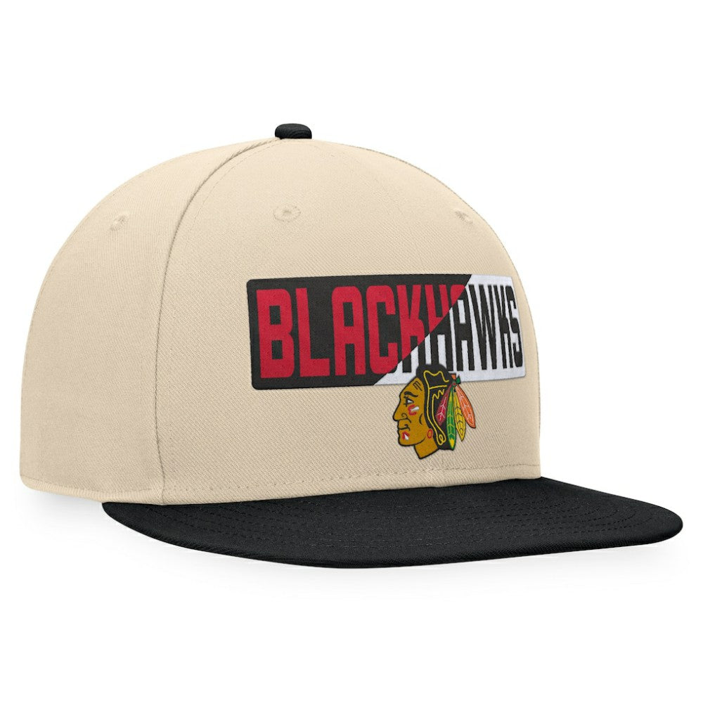 Chicago Blackhawks Fanatics Goalaso Snapback Hat - Cream/Black | Fanatics sale