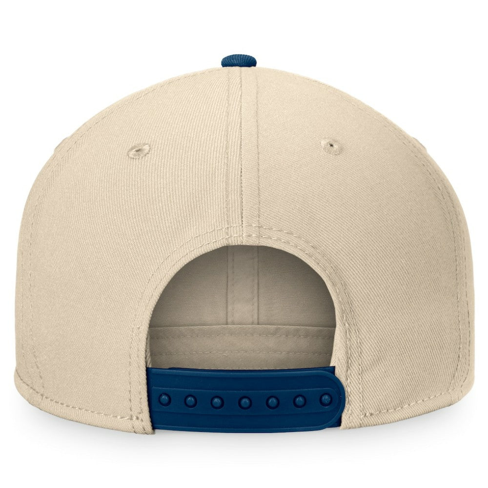 Seattle Kraken Fanatics Goalaso Snapback Hat - Cream/Deep Sea Blue | Fanatics on sale