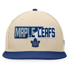 Toronto Maple Leafs Fanatics Goalaso Snapback Hat - Cream/Blue | Fanatics Clearance