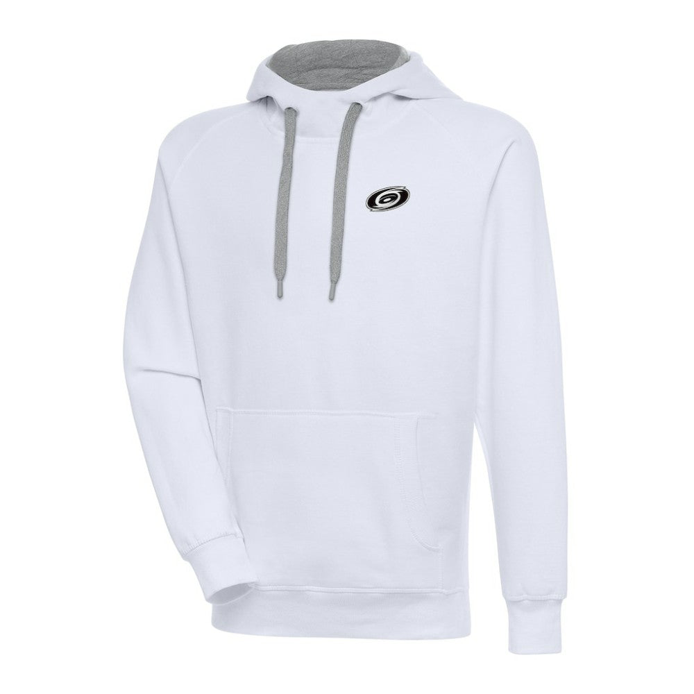 Carolina Hurricanes Antigua Metallic Logo Victory Pullover Hoodie - White | NHL online