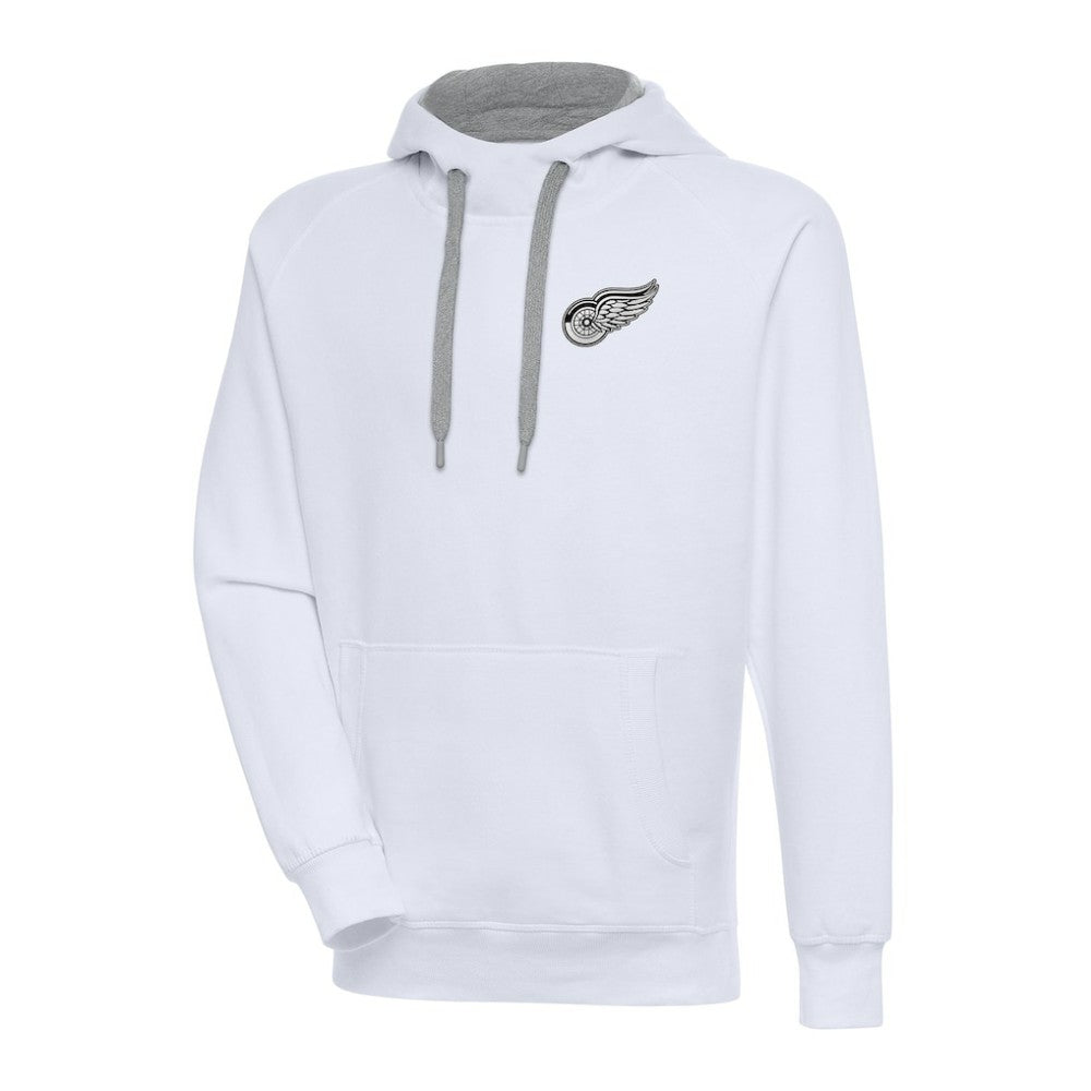 Detroit Red Wings Antigua Metallic Logo Victory Pullover Hoodie - White | NHL near me