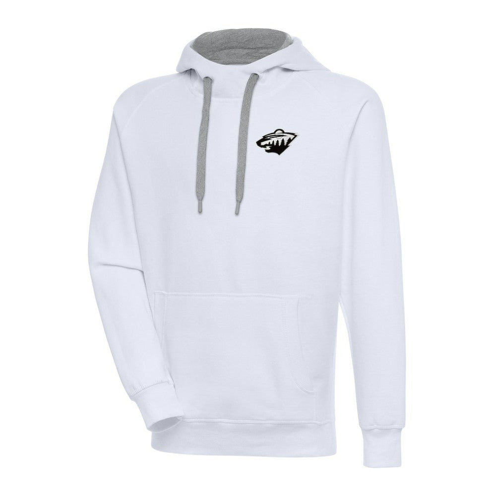 Minnesota Wild Antigua Metallic Logo Victory Pullover Hoodie - White | NHL near me