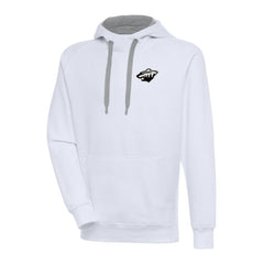 Minnesota Wild Antigua Metallic Logo Victory Pullover Hoodie - White | NHL near me