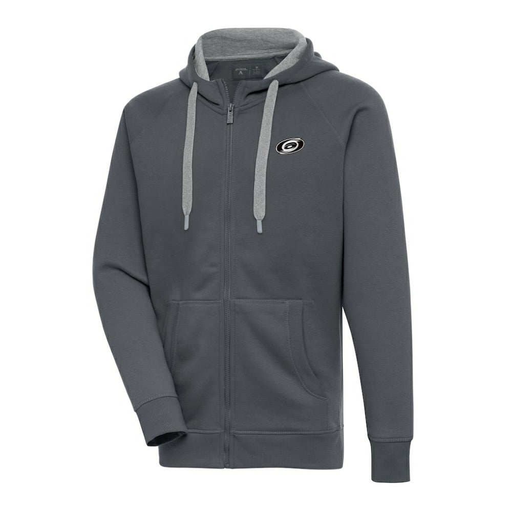 Carolina Hurricanes Antigua Metallic Logo Victory Full-Zip Hoodie - Charcoal | NHL on sale
