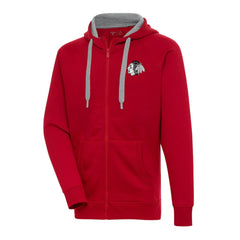 Chicago Blackhawks Antigua Metallic Logo Victory Full-Zip Hoodie - Red | NHL near me