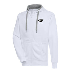 Minnesota Wild Antigua Metallic Logo Victory Full-Zip Hoodie - White | NHL on sale