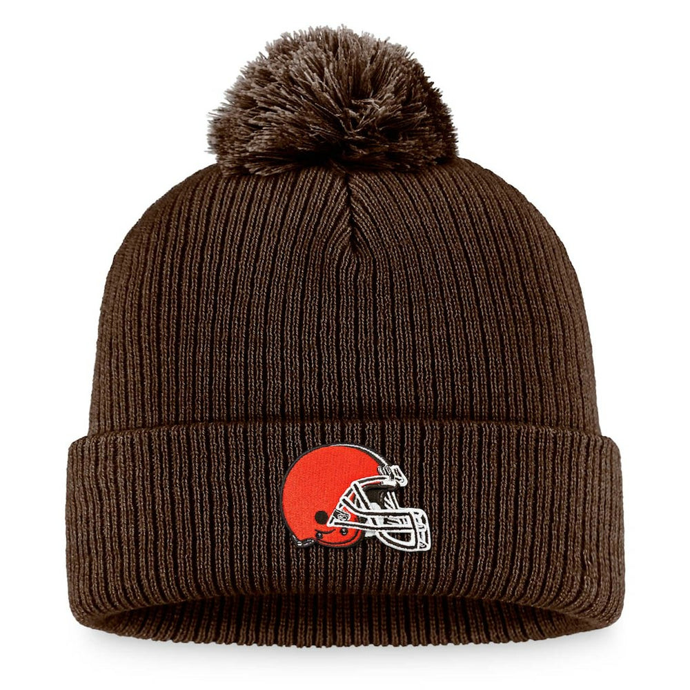 Cleveland Browns Women's Cuffed Knit Hat with Pom - Brown - Fanatics