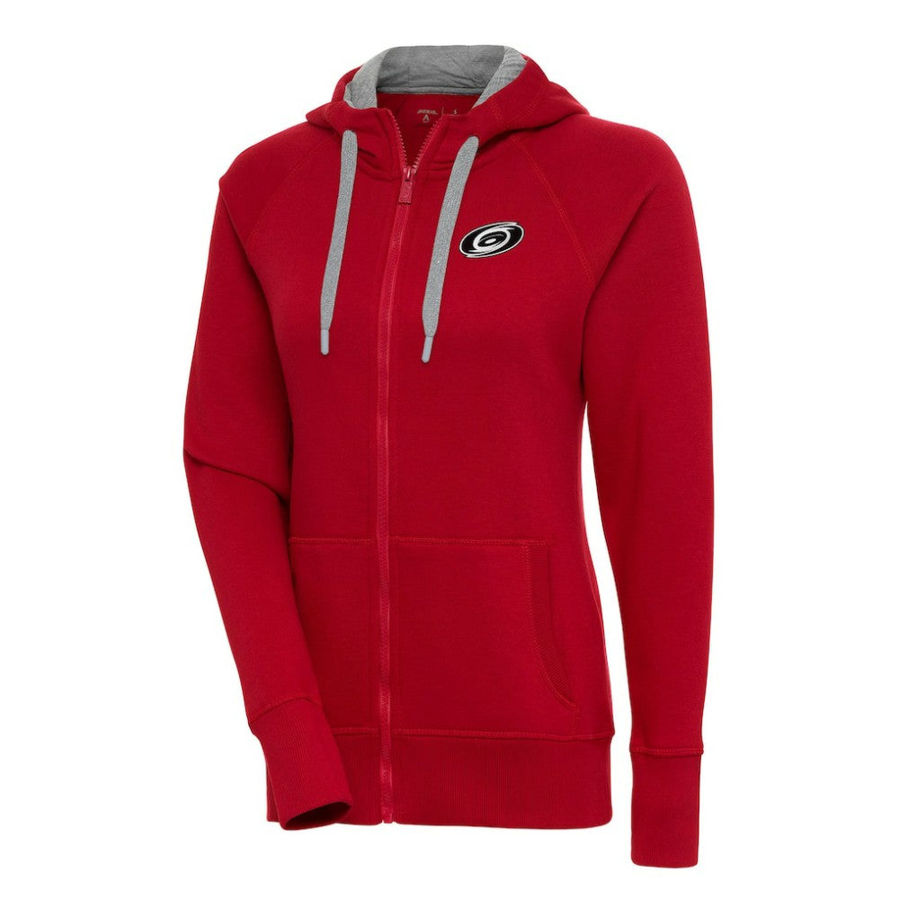 Carolina Hurricanes Antigua Women's Metallic Logo Victory Full-Zip Hoodie - Red | NHL sale