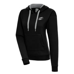 Carolina Hurricanes Antigua Women's Metallic Logo Victory Pullover Hoodie - Black | NHL Clearance