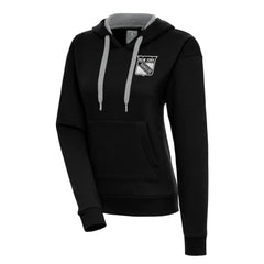 New York Rangers Antigua Women's Metallic Logo Victory Pullover Hoodie - Black | NHL online