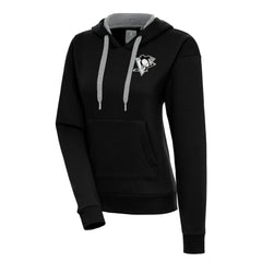 Pittsburgh Penguins Antigua Women's Metallic Logo Victory Pullover Hoodie - Black | NHL discount