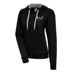 Washington Capitals Antigua Women's Metallic Logo Victory Pullover Hoodie - Black | NHL on sale
