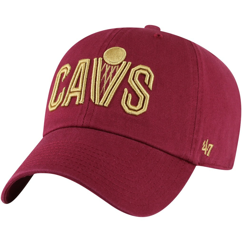 47 brand Cleveland Cavaliers '47 Core Wordmark Clean Up Adjustable Hat Wine