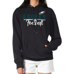 Philadelphia Eagles G-III 4Her by Carl Banks Women's Graphic Fleece Pullover Hoodie - Black - NFL