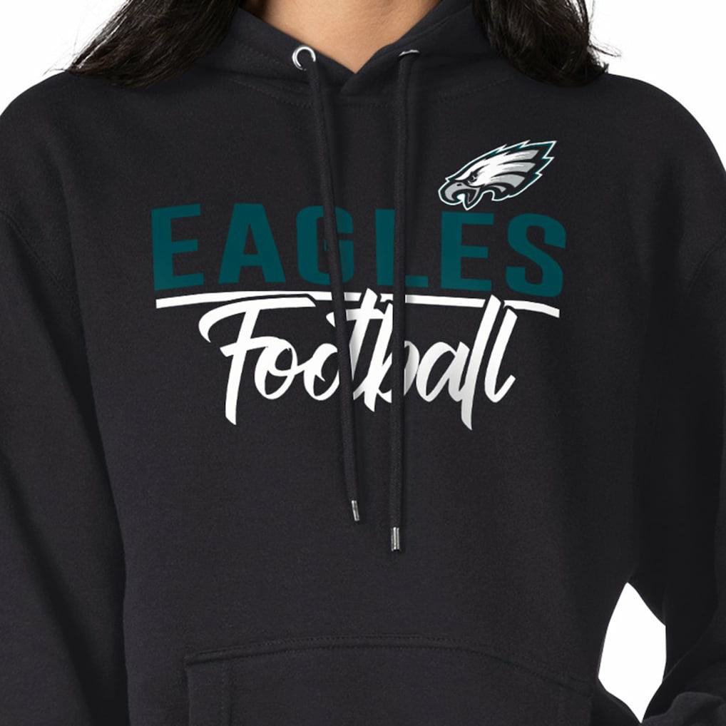 Philadelphia Eagles G-III 4Her by Carl Banks Women's Graphic Fleece Pullover Hoodie - Black - NFL