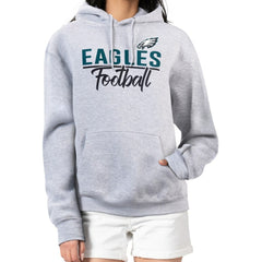 Philadelphia Eagles G-III 4Her by Carl Banks Women's Graphic Fleece Pullover Hoodie - Heather Gray - NFL