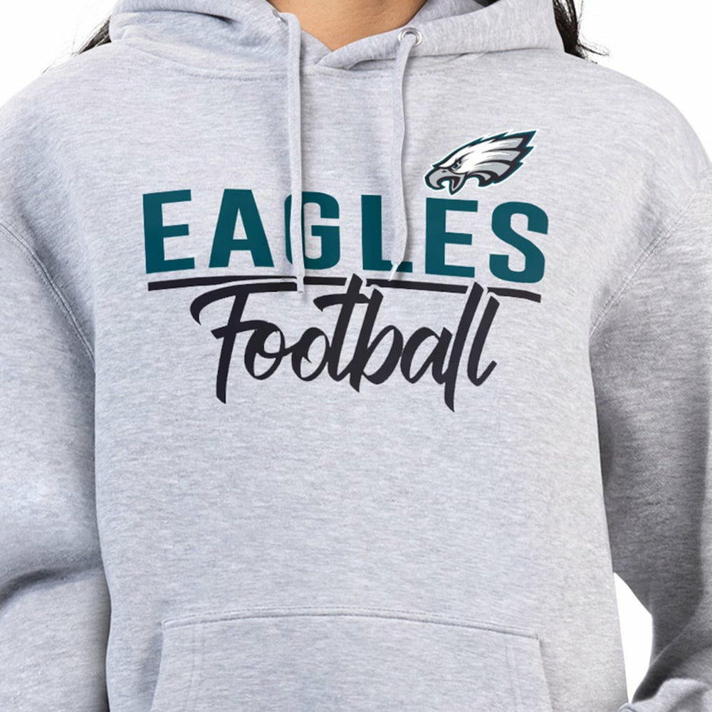 Philadelphia Eagles G-III 4Her by Carl Banks Women's Graphic Fleece Pullover Hoodie - Heather Gray - NFL
