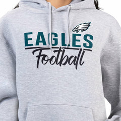 Philadelphia Eagles G-III 4Her by Carl Banks Women's Graphic Fleece Pullover Hoodie - Heather Gray - NFL